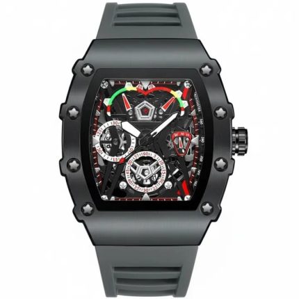 Frank Muller Latest Article Watch with Rubber Strap(Plastic Case) - gray-2