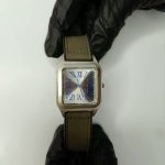 OLD MONEY Leather Strap Magnet Master Lock Watch - green
