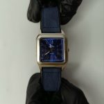 OLD MONEY Leather Strap Magnet Master Lock Watch - blue