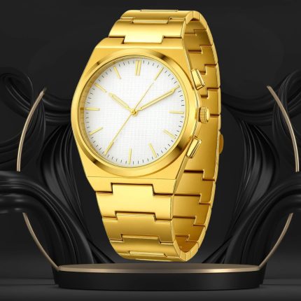 Luxury Stainless Steel Quartz Watch for Men - black-silver-3 - Men's Watches - Buy Online in Pakistan at Areeba Mart