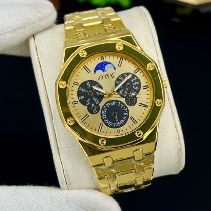 Latest Design Hexa Stainless Steel Watch for Men & Boys - black-arabic - Men's Watches - Areeba Mart Pakistan