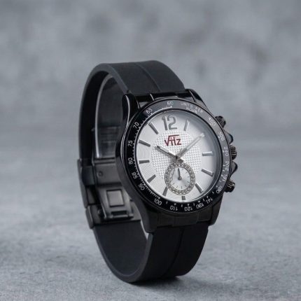 Round Dial Rubber Silicone Strap Watch with Magnet Lock - black-arabic - Men's Watches - Areeba Mart Pakistan
