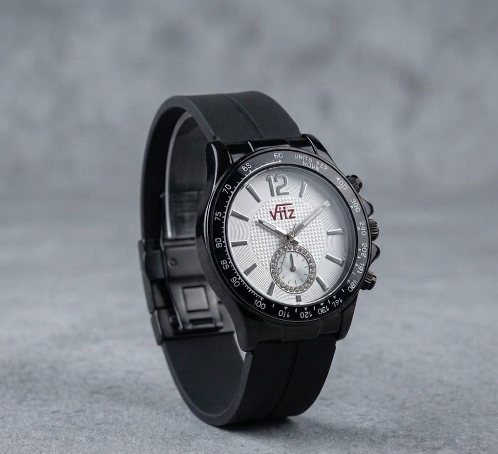 WhatsAppImage2026-03-28at5.29.50PM_2 Round Dial Rubber Silicone Strap Watch with Magnet Lock - black-arabic - Men's Watches - Areeba Mart Pakistan