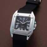 The Legacy Square   “ Silver Roman Numeral Watch with Ribbed Silicon Strap - Men's Watches - Areeba Mart Pakistan
