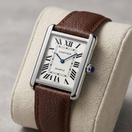 Cartier Tank OLD MONEY in Leather Strap - brown - Men's Watches - Buy Online in Pakistan at Areeba Mart
