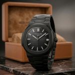 Nautilus PATEK PHILIPPE GENEVE Stainless Steel Premium Quality (Matt Finish) - black-2