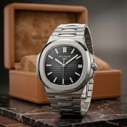 Nautilus PATEK PHILIPPE GENEVE Stainless Steel Premium Quality (Matt Finish) - b - Men's Watches - Areeba Mart Pakistan