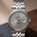 Rolex Honeycomb in Premium Quality Stainless Steel - black-silver-3