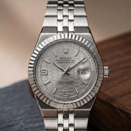 Rolex Honeycomb in Premium Quality Stainless Steel - black-silver-3 - Men's Watches - Buy Online in Pakistan at Areeba Mart