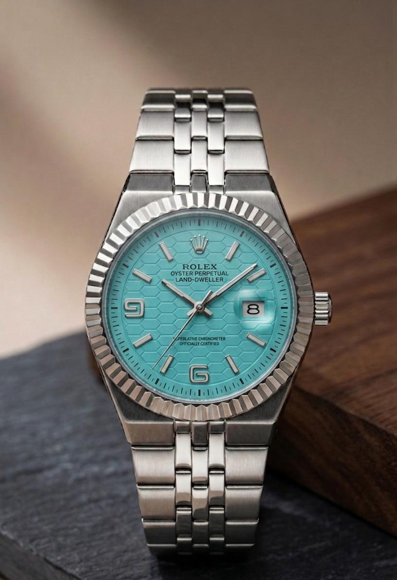 WhatsAppImage2026-05-07at5.33.24PM_1 Rolex Honeycomb in Premium Quality Stainless Steel - green-silver - Image 1